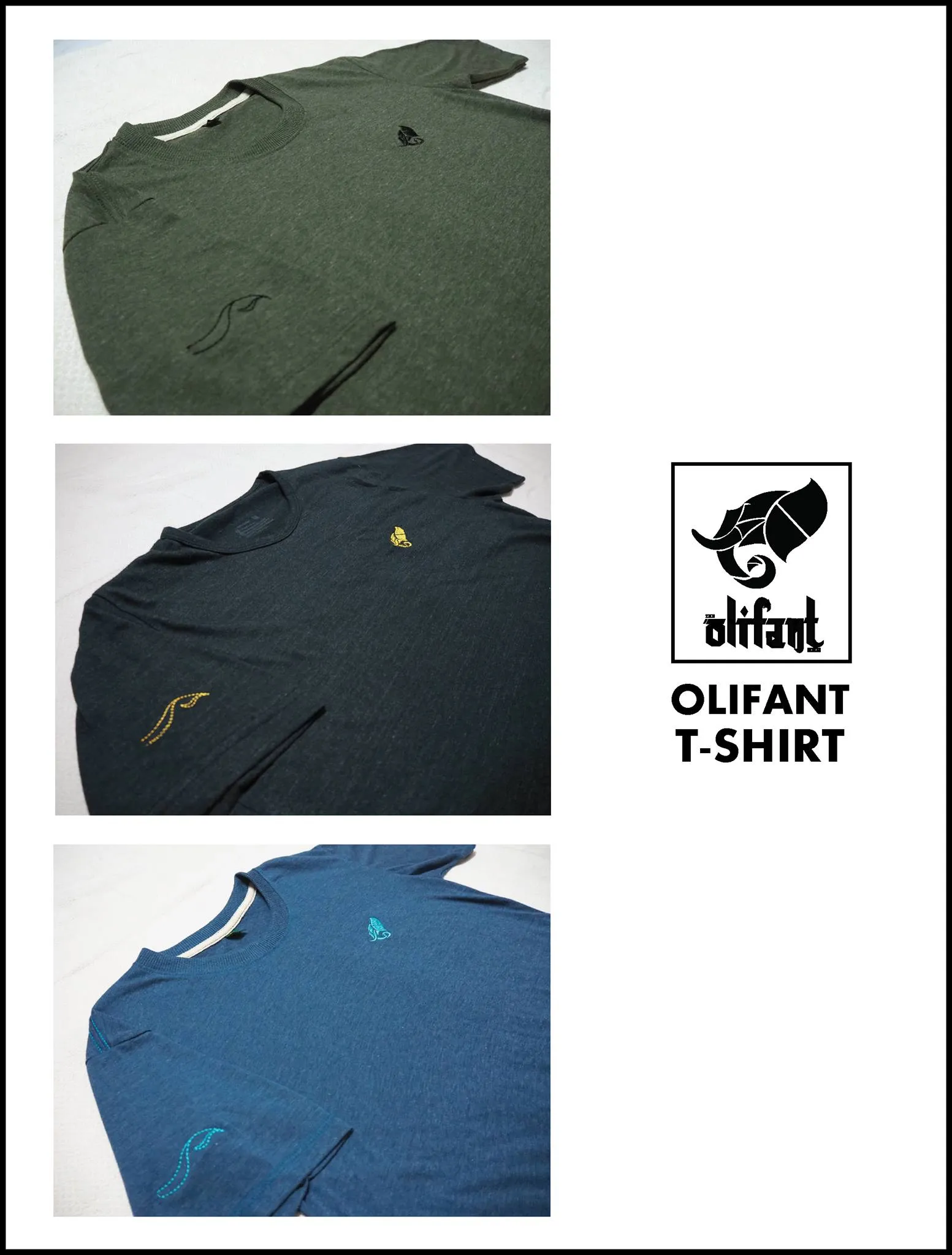 the olifant denim เสื้อยืดผ้า cotton lot 2