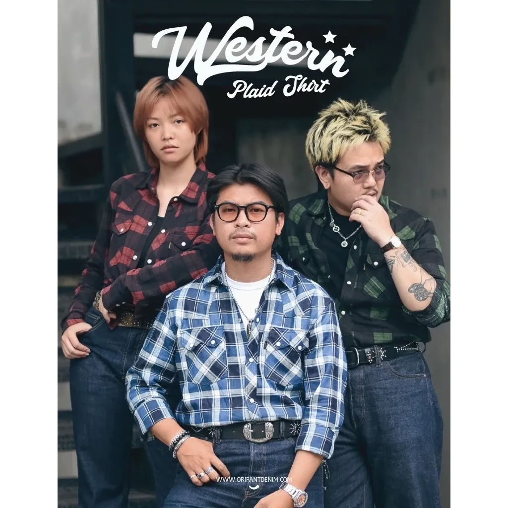 WESTERN PLAID SHIRT three color limited