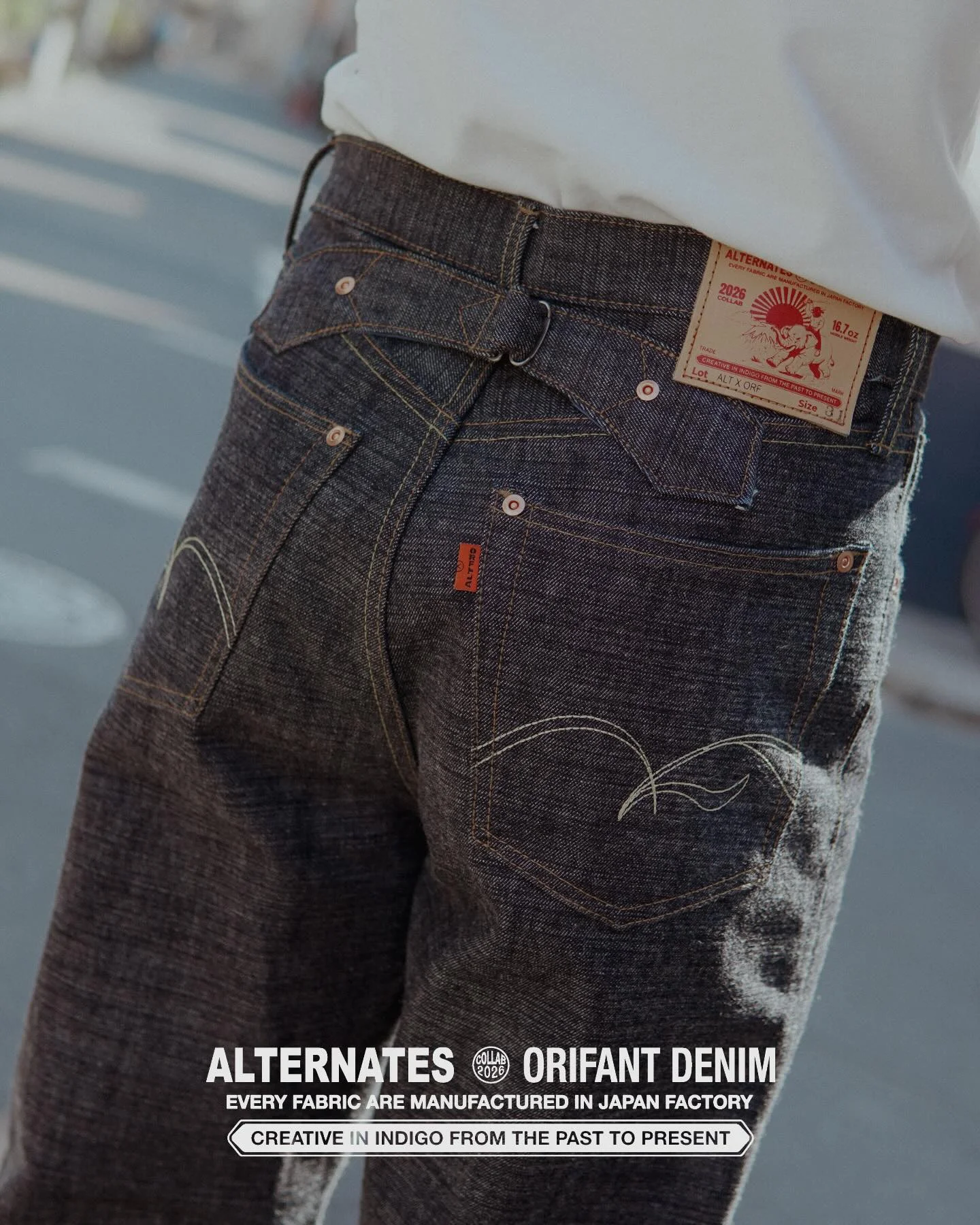 "COLLAB2026" @alternates.co X @orifantdenim 